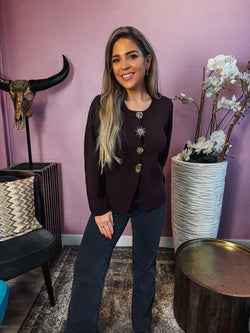 By Hilke Cardigan Madison Chocolate