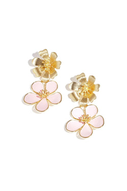 By Hilke Earrings Bloom Gold/Pink