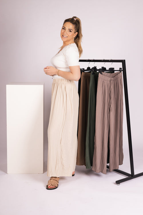 By Hilke Pants Plien Beige