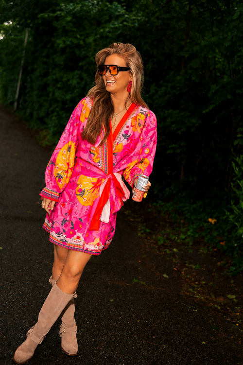 By Hilke Dress Sunny Hot Pink