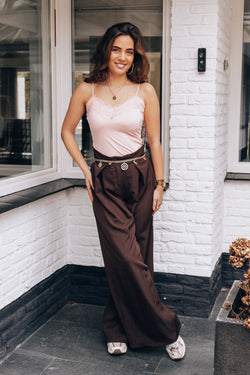 By Hilke Lace Top Roos Pink