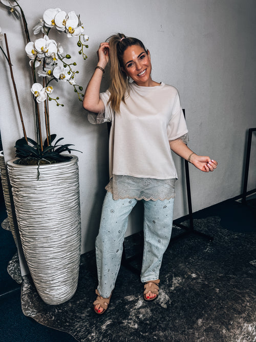 By Hilke T-Shirt Amanda Beige