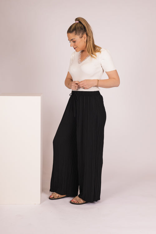 By Hilke Pants Plien Black