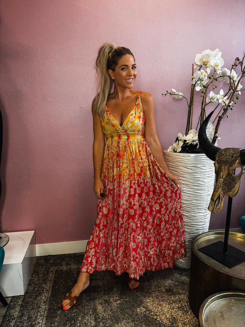 By Hilke Dress Mirel Orange/Pink