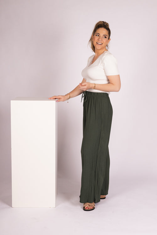 By Hilke Pants Plien Green
