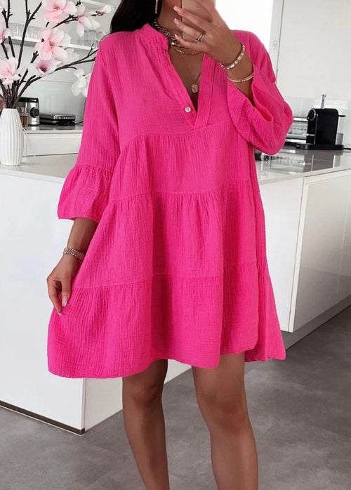 By Hilke Dress Lieke Fuchsia