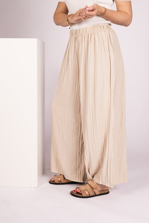 By Hilke Pants Plien Beige