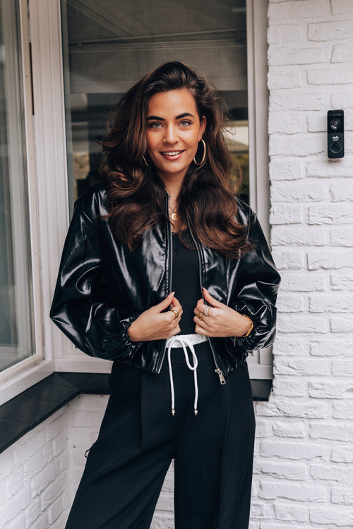 By Hilke Jacket Leather Sanne Black