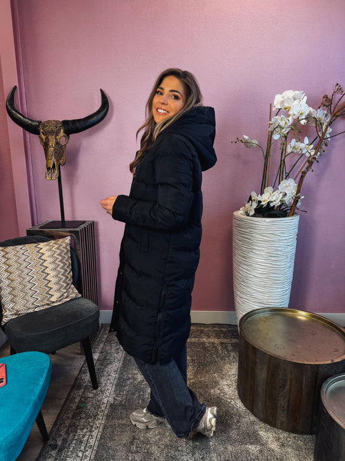 By Hilke Guusje Puffer Trench Coat Black