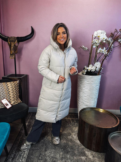 By Hilke Guusje Puffer Trench Coat Beige