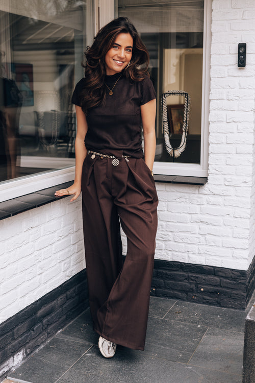 By Hilke Baggy Pantalon Zufan Chocolate