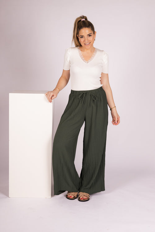 By Hilke Pants Plien Green