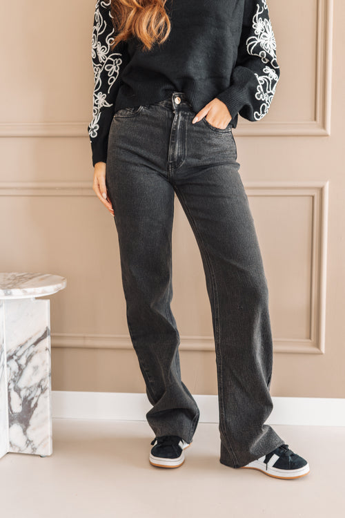 By Hilke Jeans Wide Leg Black