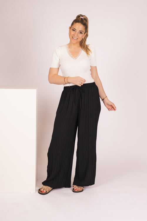 By Hilke Pants Plien Black