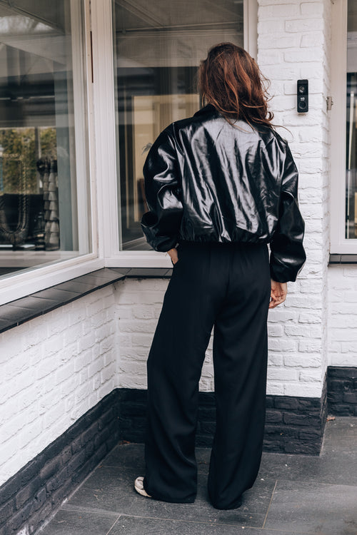 By Hilke Jacket Leather Sanne Black