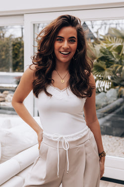 By Hilke Lace Top Roos White