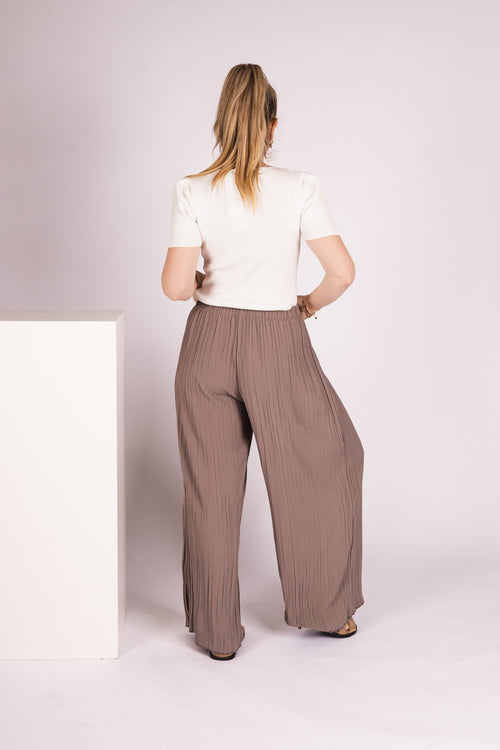 By Hilke Pants Plien Taupe