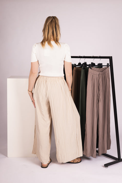 By Hilke Pants Plien Beige