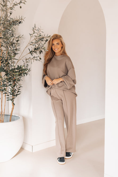 By Hilke Two-Piece Scuba Taupe