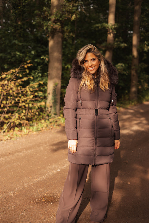 By Hilke Exclusive Belt Coat Choco
