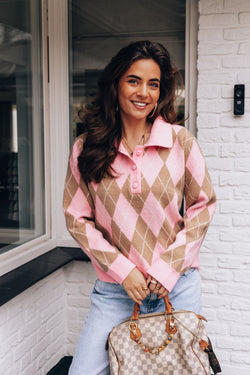 By Hilke Daisy Sweater Pink