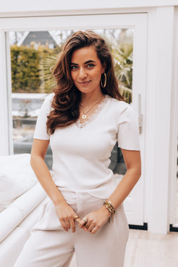 By Hilke Shirt Lace Lieke White