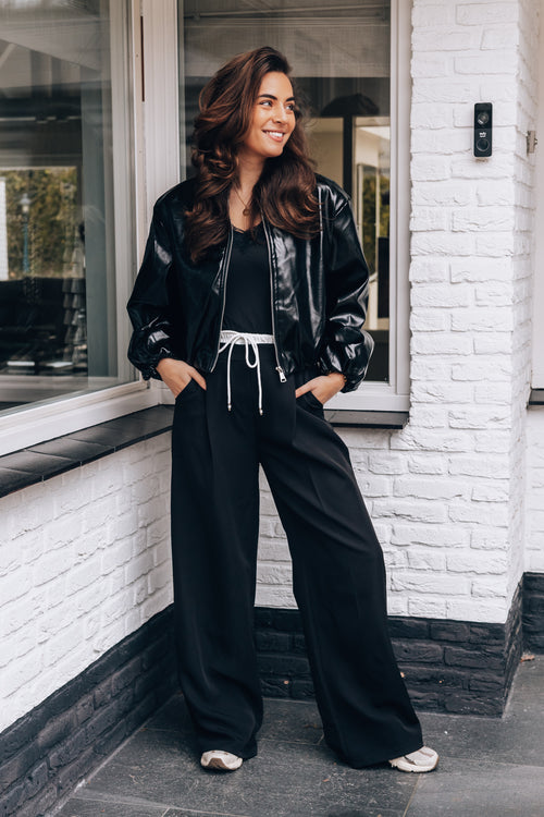 By Hilke Jacket Leather Sanne Black