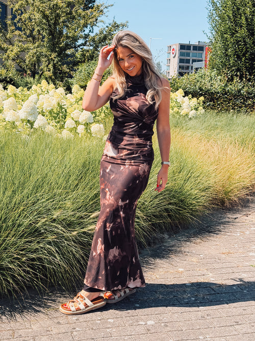 By Hilke Rio Dress Chocolate