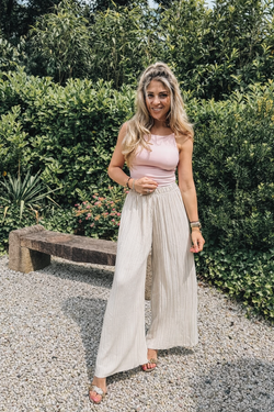 By Hilke Pants Plien Beige