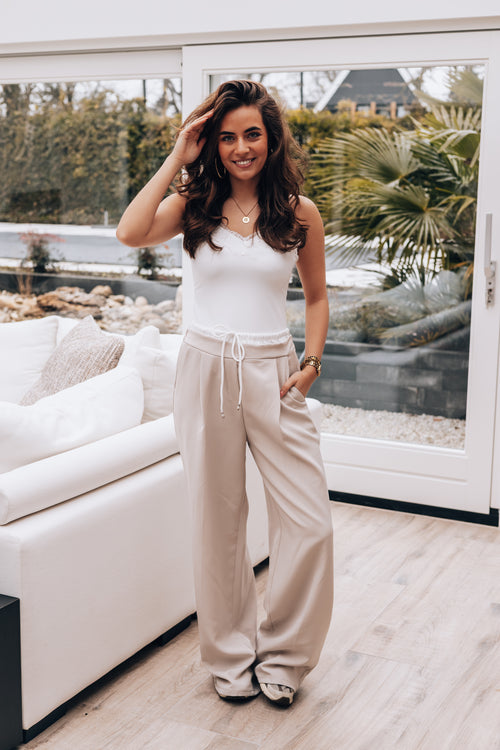 By Hilke Lace Top Roos White