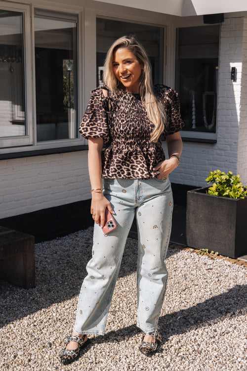 By Hilke Blouse Leopard Bo