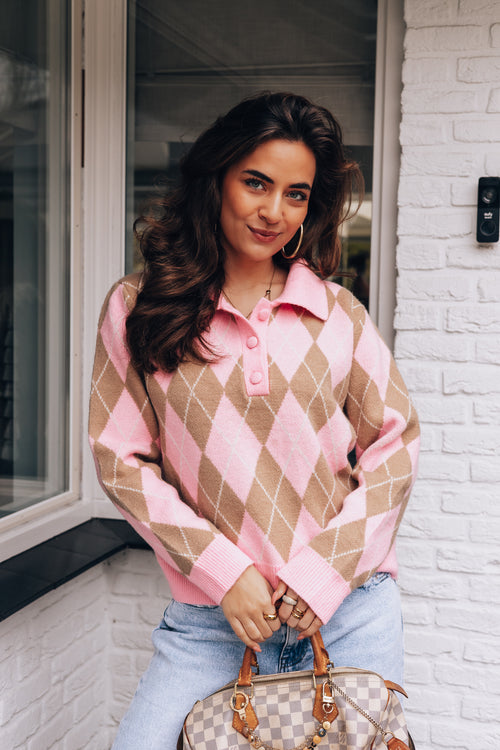 By Hilke Daisy Sweater Pink