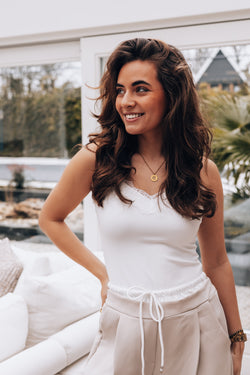 By Hilke Lace Top Roos White