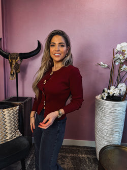 By Hilke Cardigan Madison Bordeaux