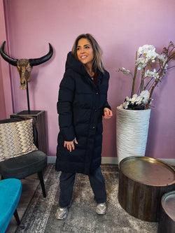 By Hilke Guusje Puffer Trench Coat Black