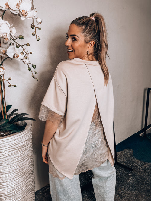 By Hilke T-Shirt Amanda Beige