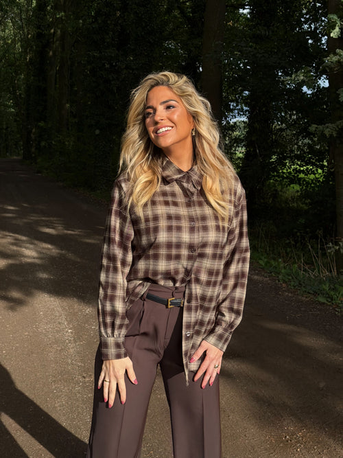 By Hilke Luxury Check Blouse