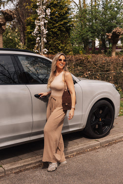 By Hilke Pants Plien Camel