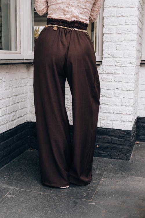 By Hilke Baggy Pantalon Zufan Chocolate