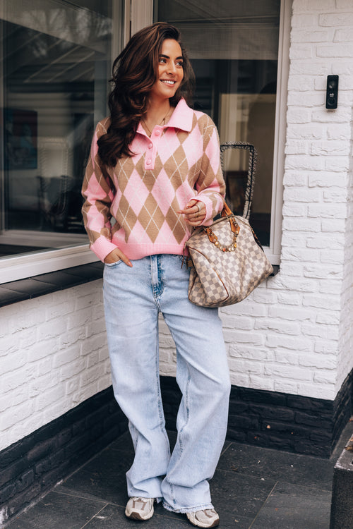 By Hilke Daisy Sweater Pink