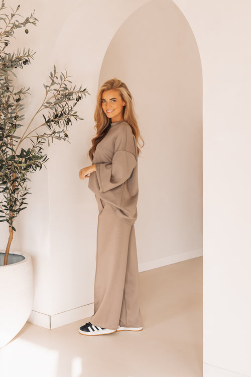 By Hilke Two-Piece Scuba Taupe