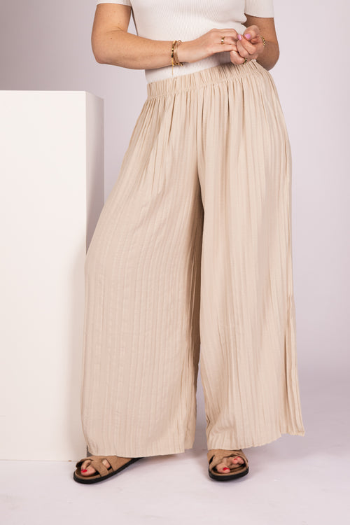 By Hilke Pants Plien Beige
