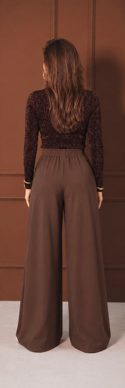 By Hilke Baggy Pantalon Zufan Chocolate