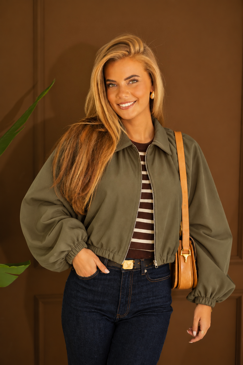 By Hilke Balloon Jacket Army