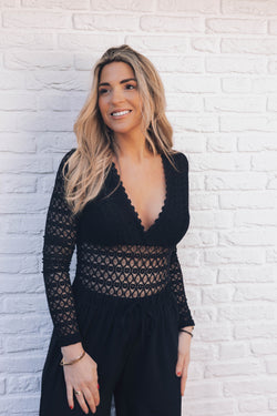 By Hilke Lace Body Mae Black/Black (Pre-order)
