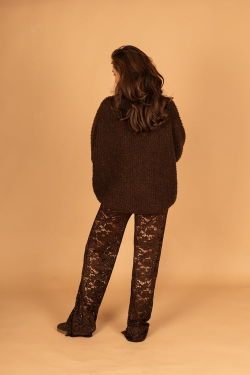 By Hilke Lace Pants Brown