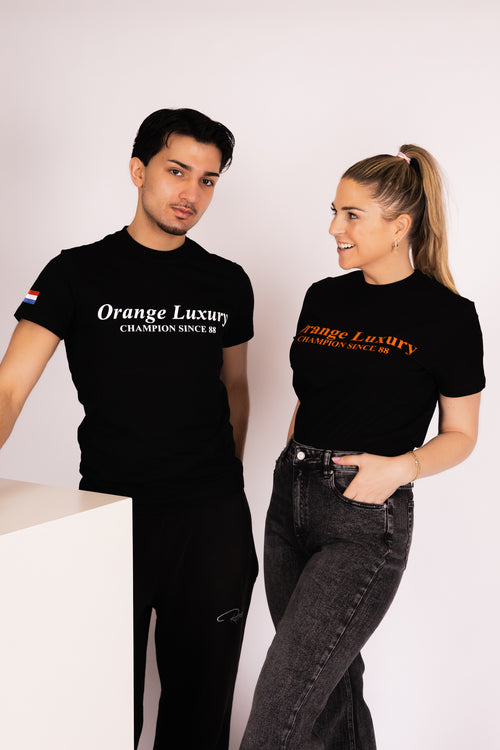 Orange Luxury Tee Classic White