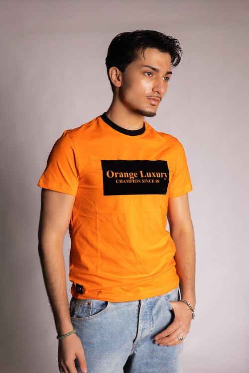 Orange Luxury Tee Velvet Orange