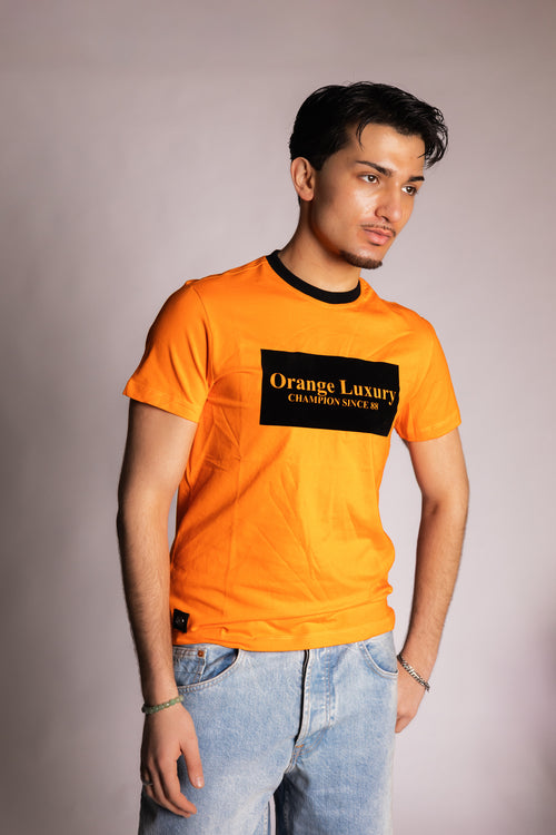 Orange Luxury Tee Velvet Orange