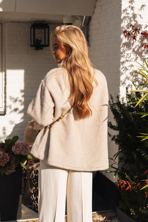 By Hilke Furry Coat Livia Apricot
